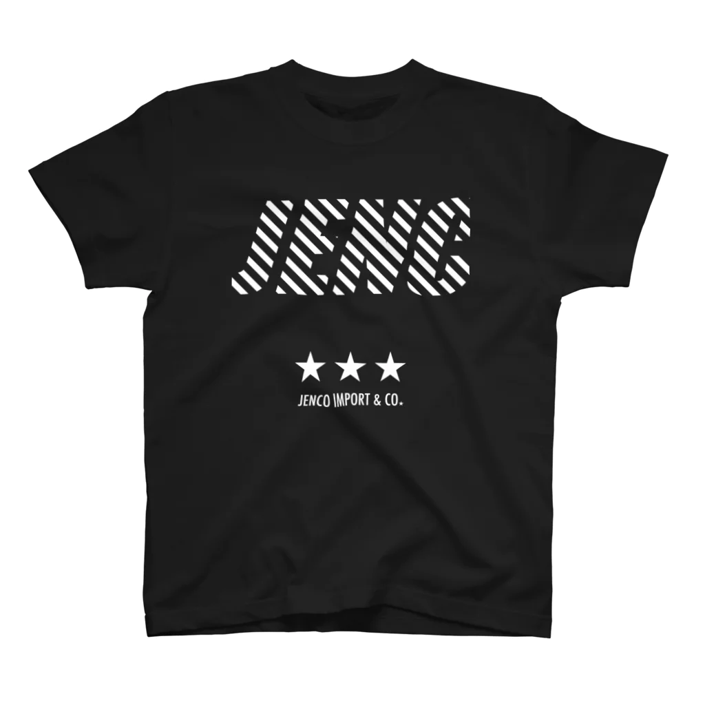 JENCO IMPORT & CO.のJENCO IMPORT & CO. STRIPE LOGO スタンダードTシャツ