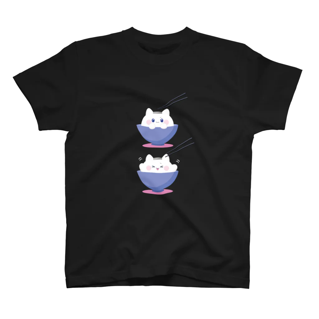 Kawaii-Japanのお茶碗の中のおにぎり スタンダードTシャツ