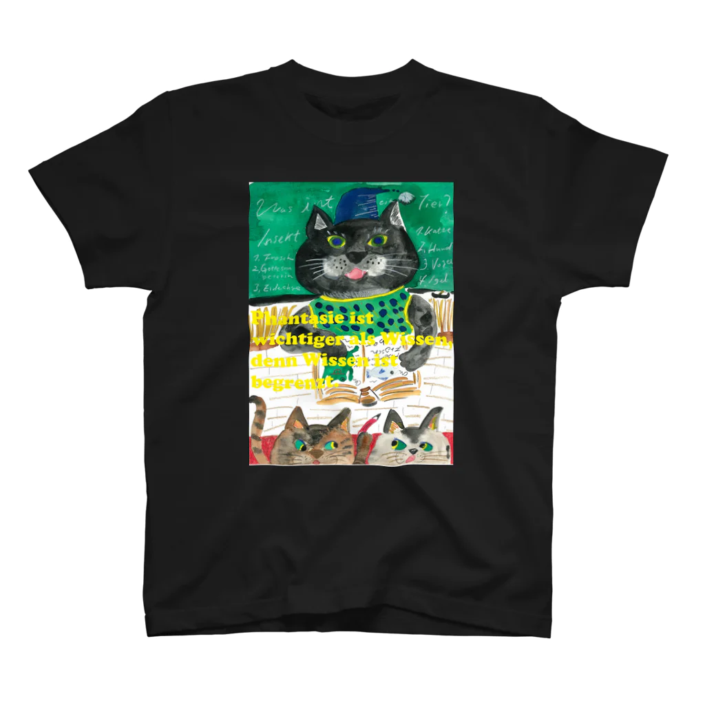 polkaerioの黒猫先生 スタンダードTシャツ