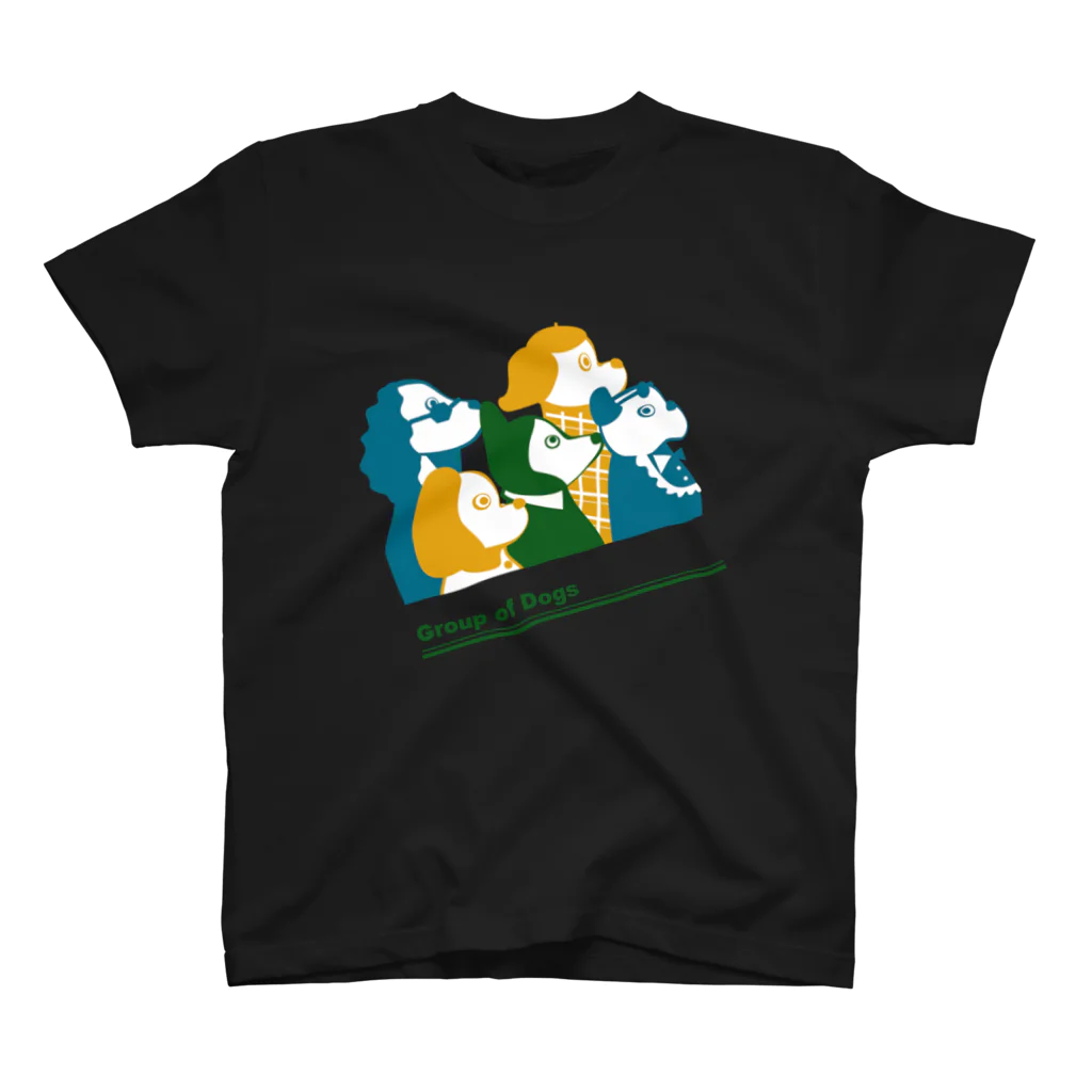 うみちゃんの犬の群像（暗） スタンダードTシャツ