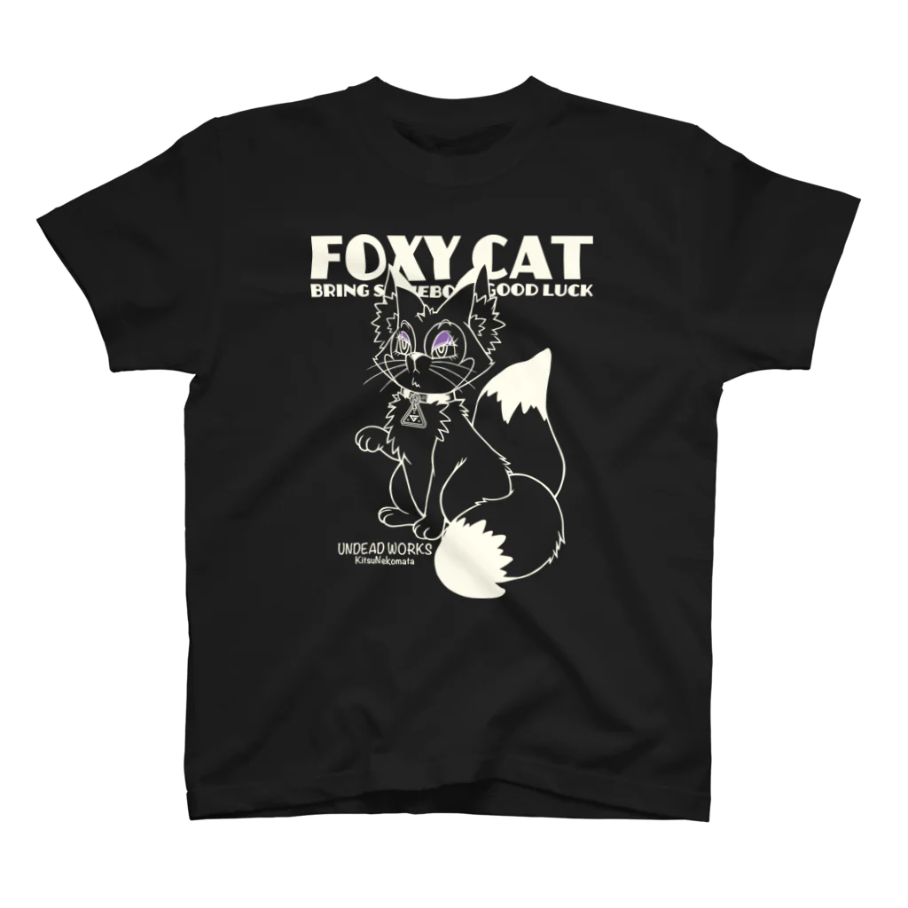 room56のFoxyCatT-BLACK Regular Fit T-Shirt