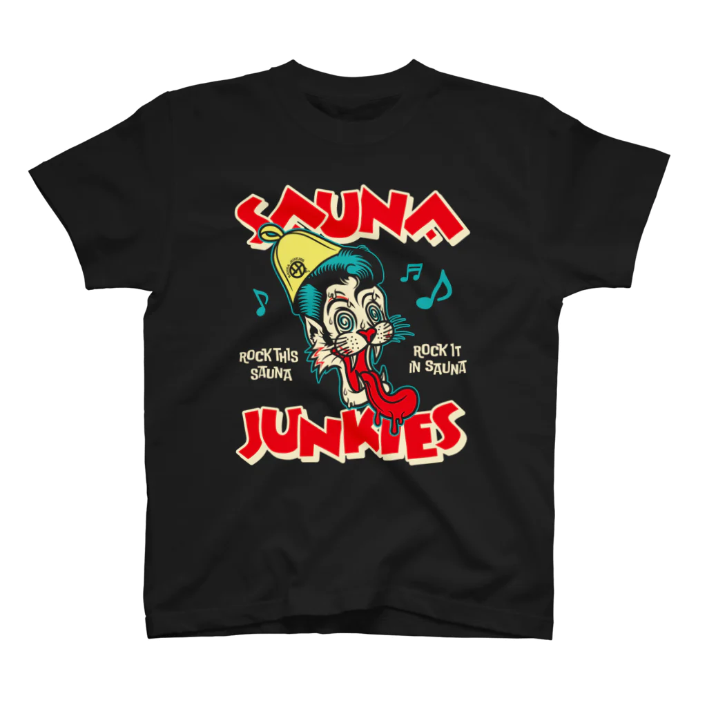 SAUNA JUNKIES | サウナジャンキーズのSAUNNER CATS（濃色） Regular Fit T-Shirt