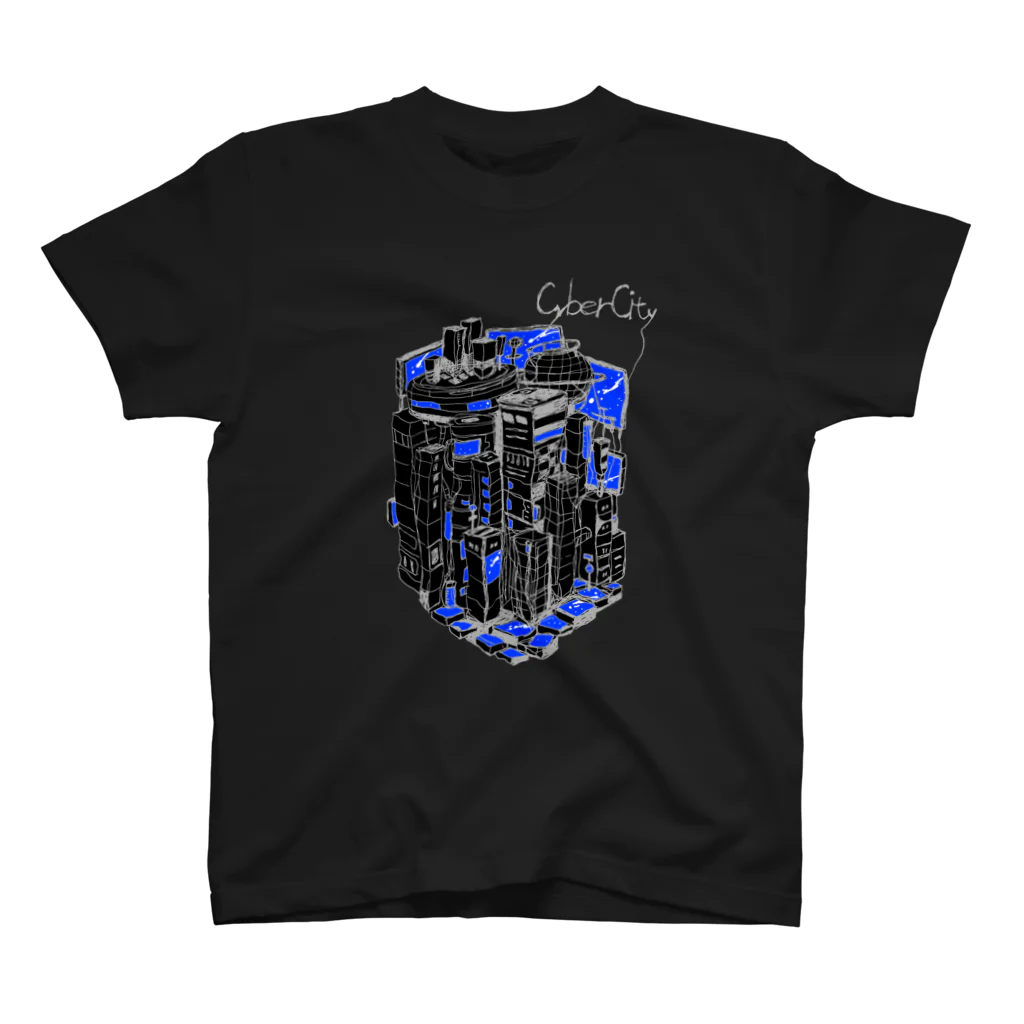 羽根の生えたてるてるのcybercity（夜） スタンダードTシャツ