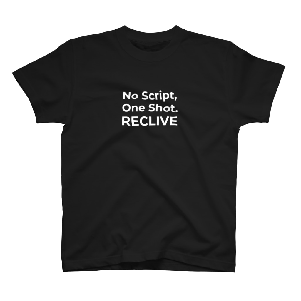 リクライブ公式のNo Script, One Shot. RECLIVE Regular Fit T-Shirt