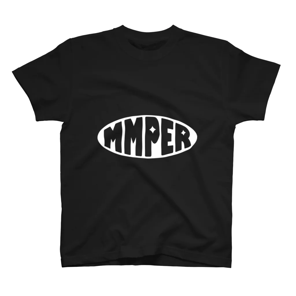 みみぴのおみせ～SUZURI出張店のMMPERアイテム(ロゴフチ有白) スタンダードTシャツ