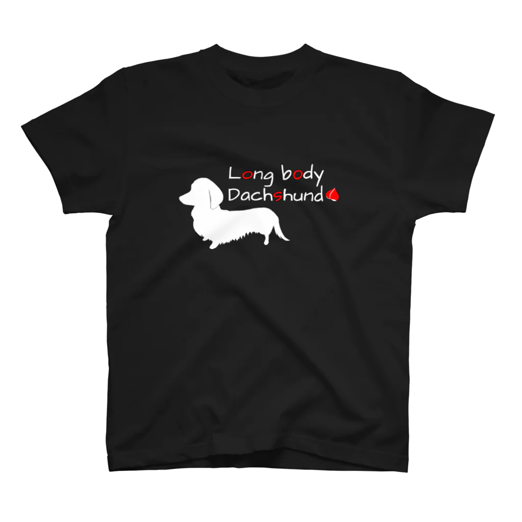 もふもふだっくすのLong body Dachshund スタンダードTシャツ