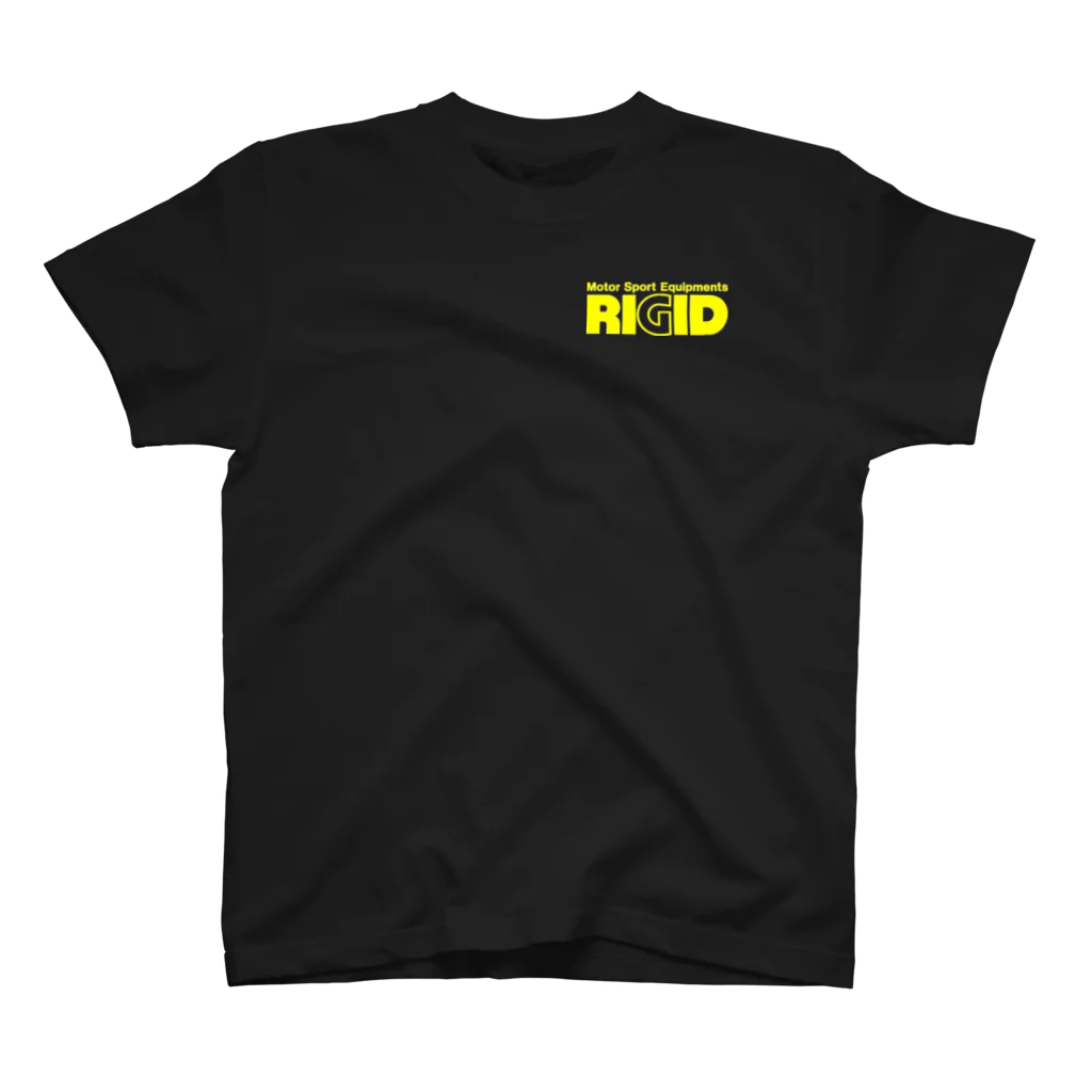リジット・モータースポーツのRIGID透過黄ロゴ Regular Fit T-Shirt
