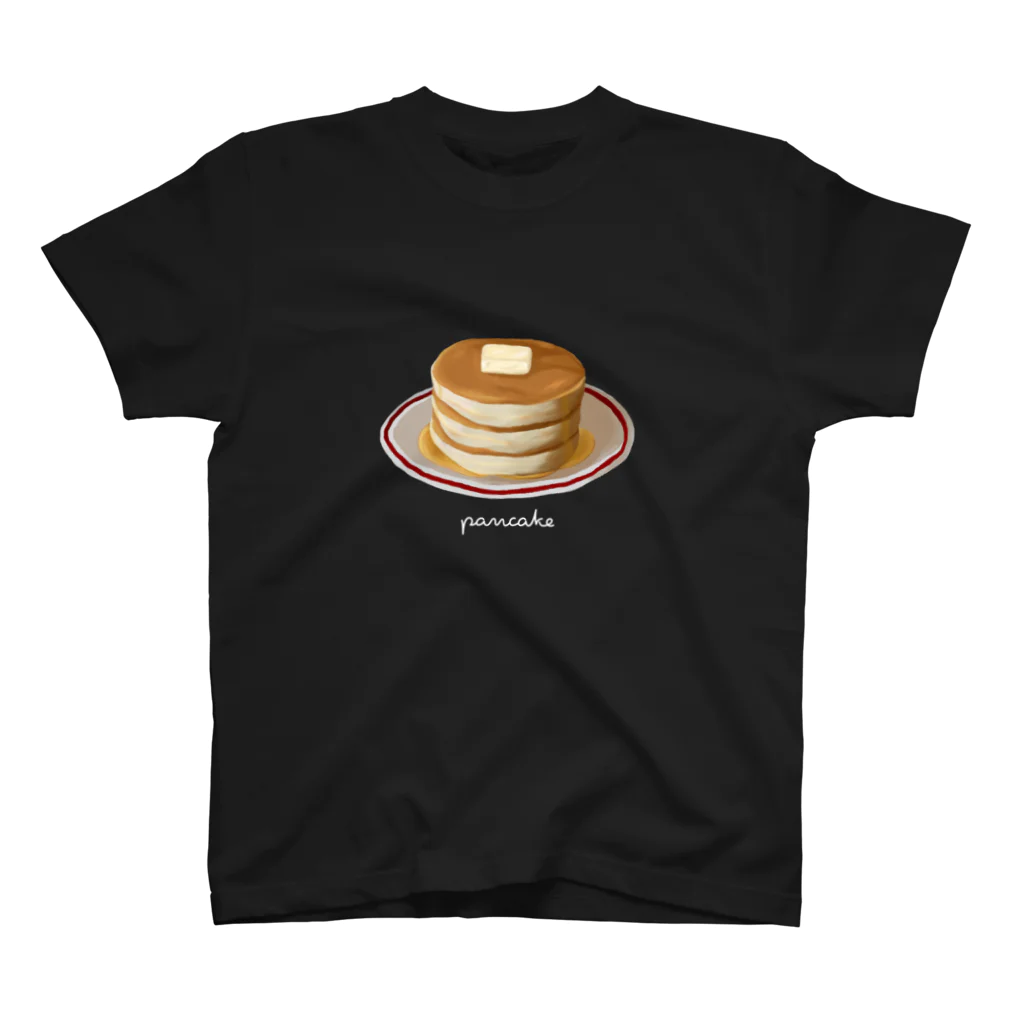 なすびの懐かしのパンケーキ(文字色ホワイト) スタンダードTシャツ