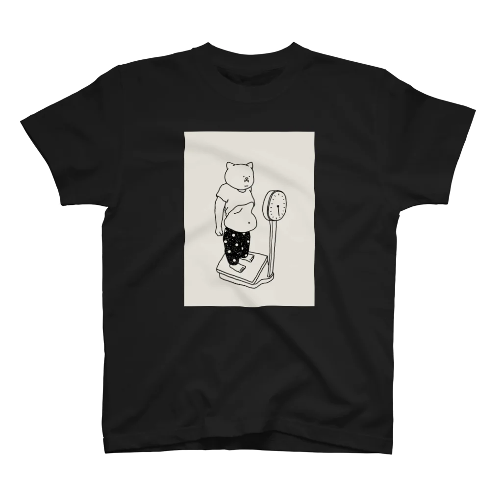 YUICHI design shopの体重測定ねこ Regular Fit T-Shirt