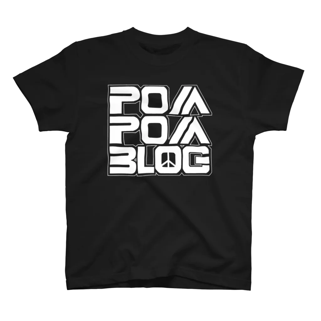 mf@PomPomBlogのPom City Four Logo（white） スタンダードTシャツ