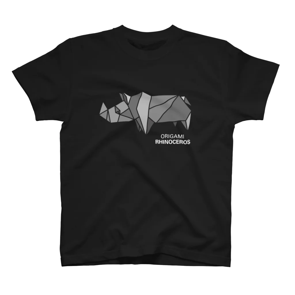 muneji_origamiのORIGAMI RHINOCEROS スタンダードTシャツ