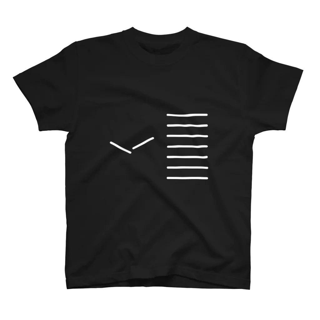 nhiskinnyのblack スタンダードTシャツ