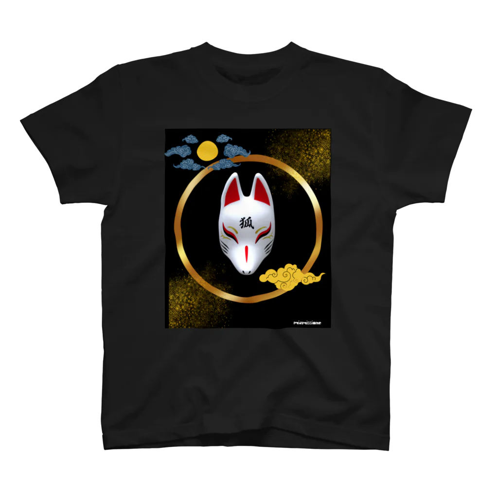 miamissioneのJapanese Spiritual Fox for Your Fortune Regular Fit T-Shirt