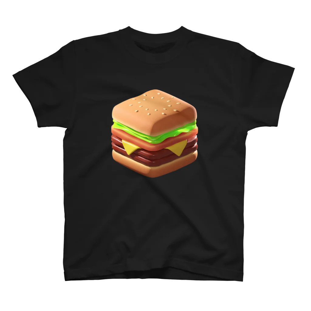 麦芽のCube Hamburger スタンダードTシャツ