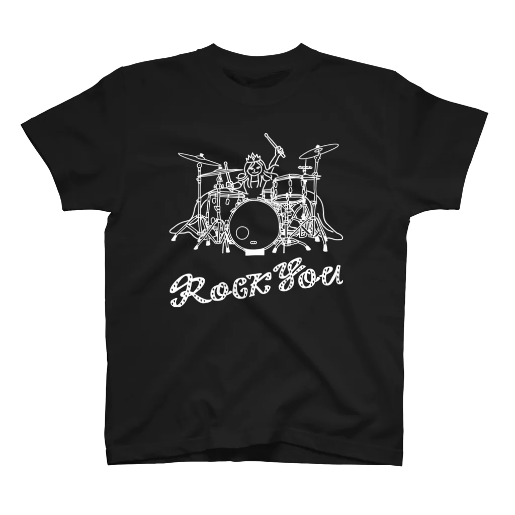 Akelto Dohnal の【new】ROCK YOU! (ロックユー！) 白線ver. スタンダードTシャツ