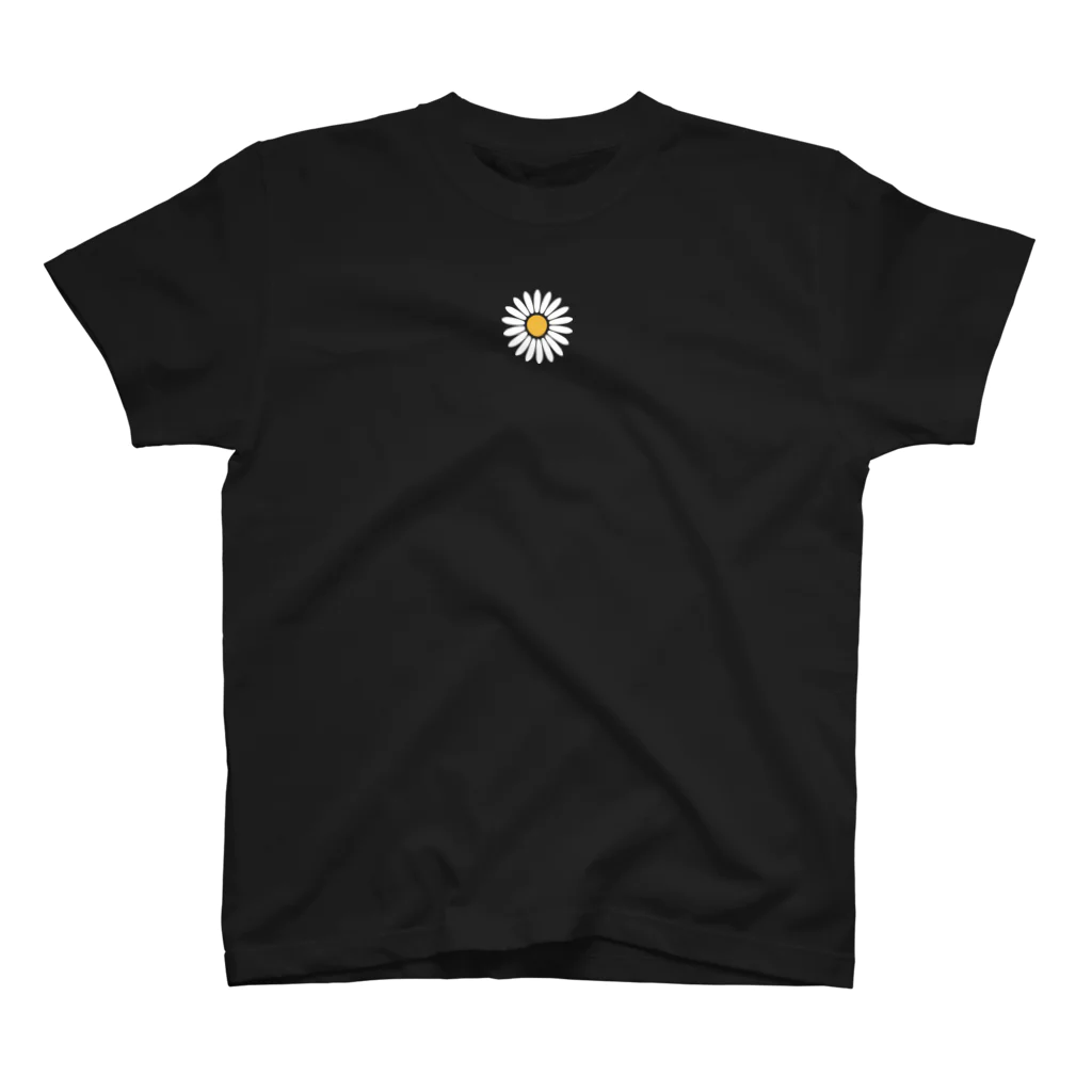 Simple black T-shirtの花 スタンダードTシャツ