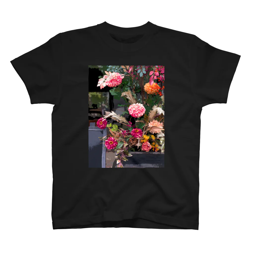 Das ist hübschのDahlia Vase - oil painting-  スタンダードTシャツ