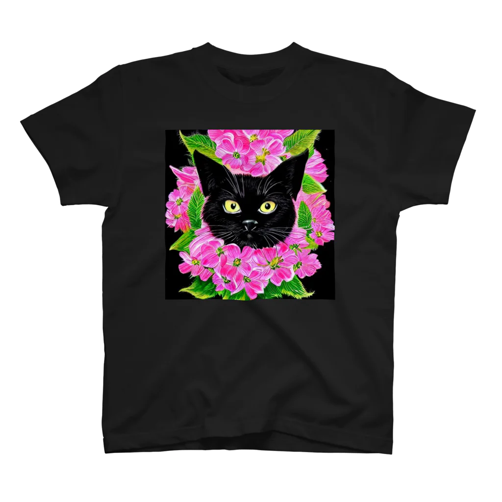 CAT GPT?のフラワーライオン Regular Fit T-Shirt