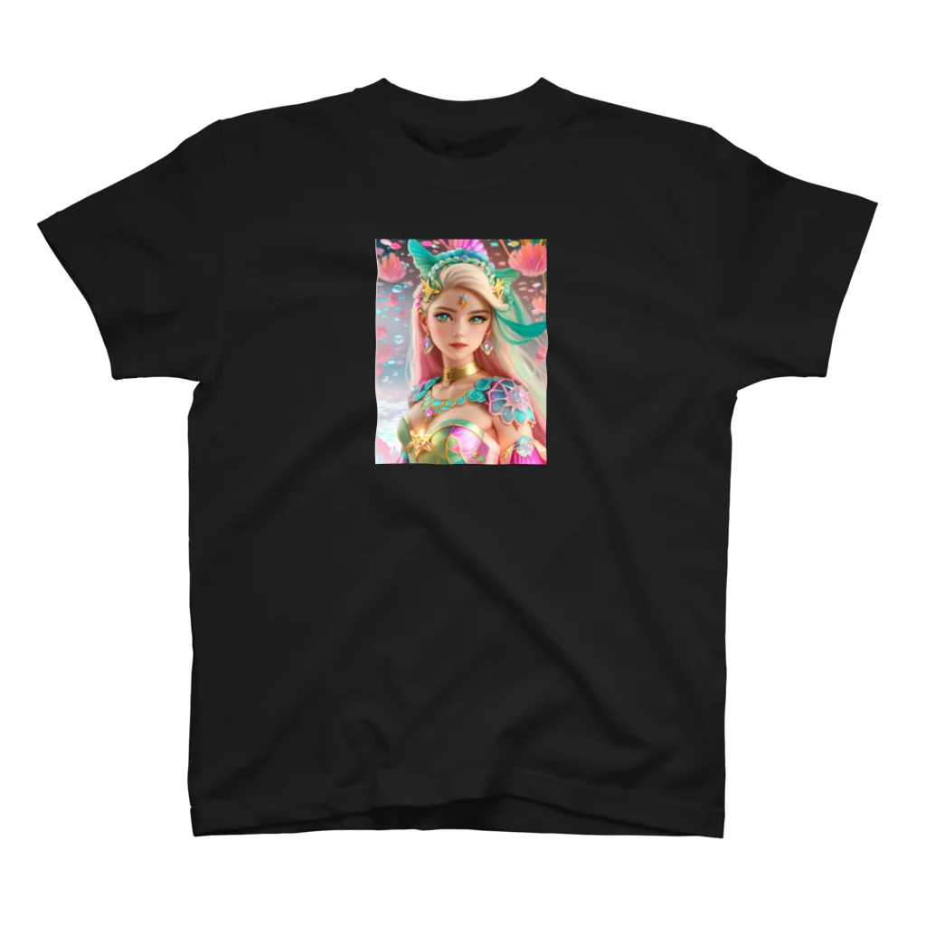 💖宇宙整体♪🌈♪こころからだチャンネル♪💖のmermaid Princess LARA スタンダードTシャツ