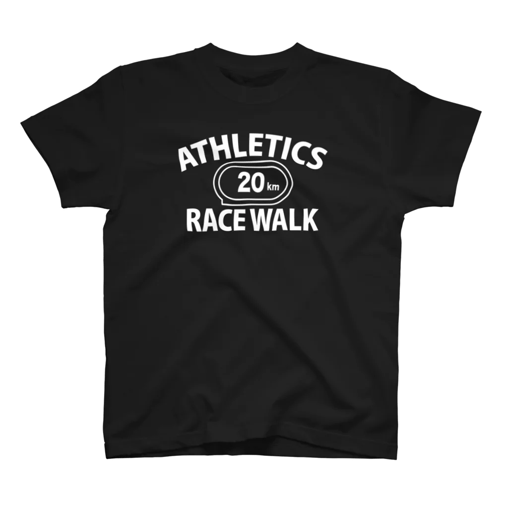 sports_tower スポーツタワーの競歩(きょうほ)・20km白・陸上競技・グッズ・オリジナル・デザイン・Tシャツ・陸上部・ロード・男子・女子・RACE WALK(競歩)・レースウォーク・かっこいい・かわいい・アスリート・選手・競歩走・入賞・有望 Regular Fit T-Shirt