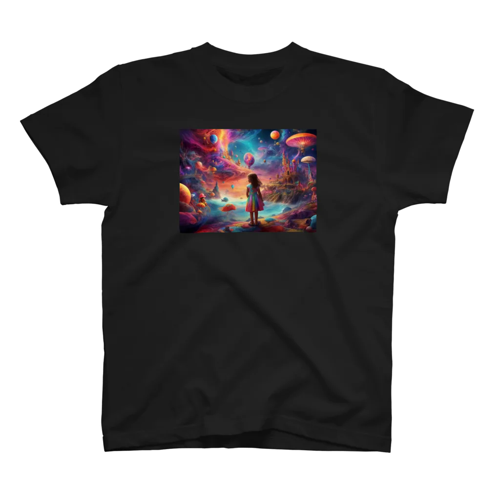 🔥AI art shop🔥の幻想的な世界にいる少女 Regular Fit T-Shirt