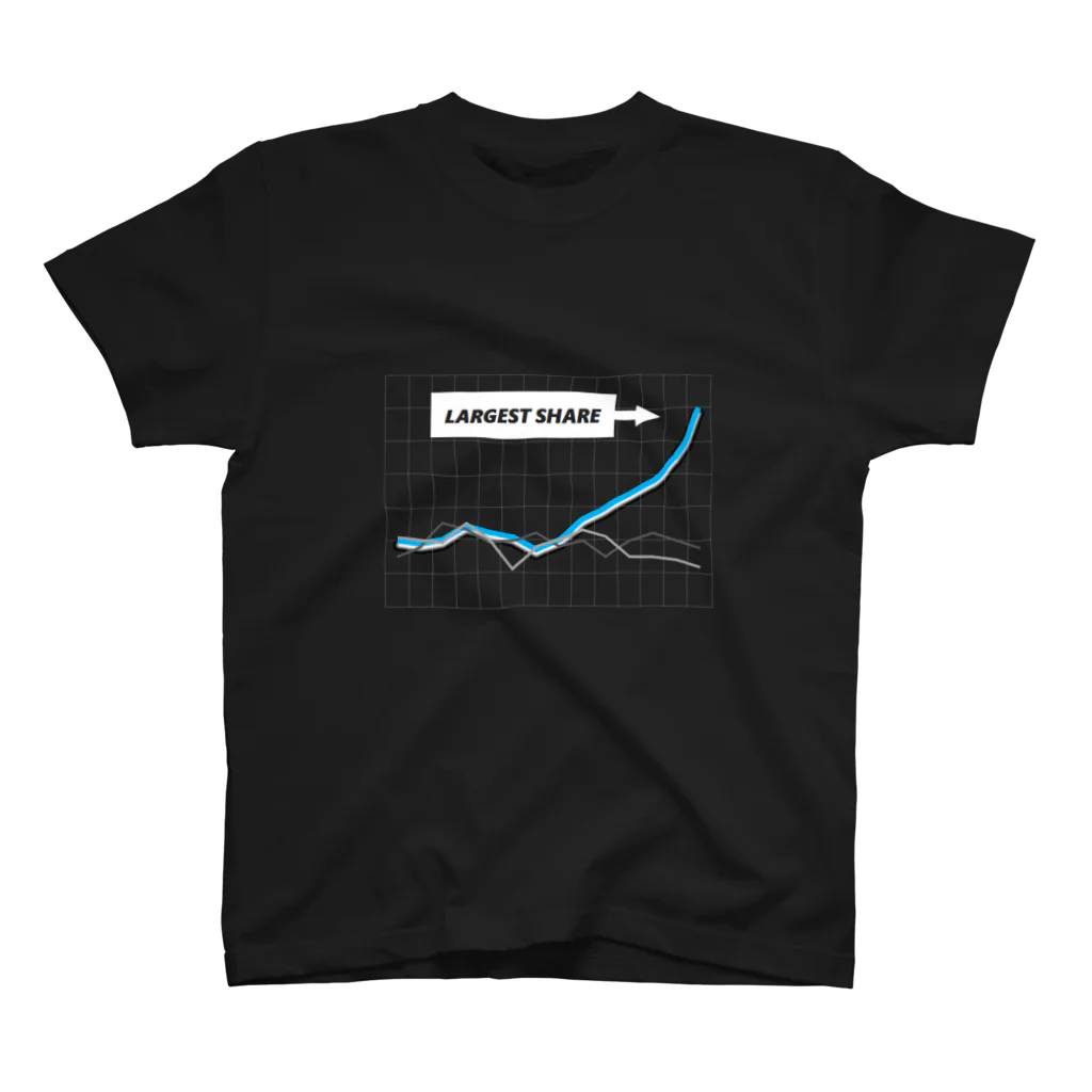 mocotonの急成長グラフ（BLUE） Regular Fit T-Shirt