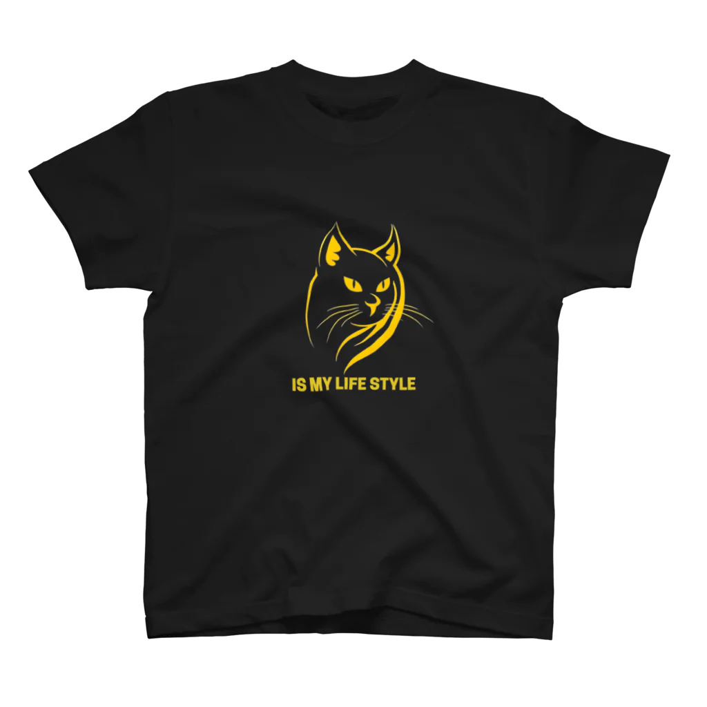 猫キングの幻想的な猫のデザイン スタンダードTシャツ