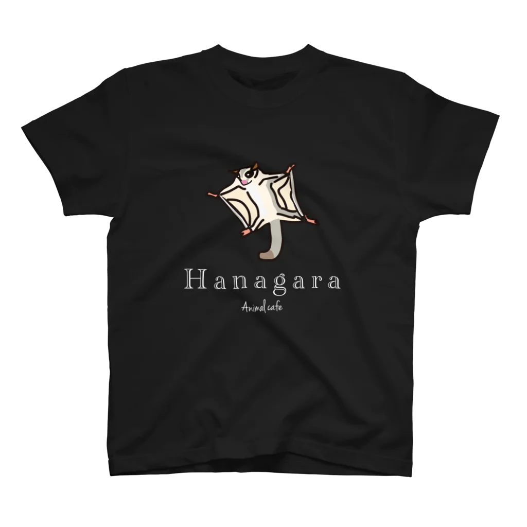 Hanagara animal cafeのモモンガと花柄アニマルカフェのロゴ入り。 Regular Fit T-Shirt