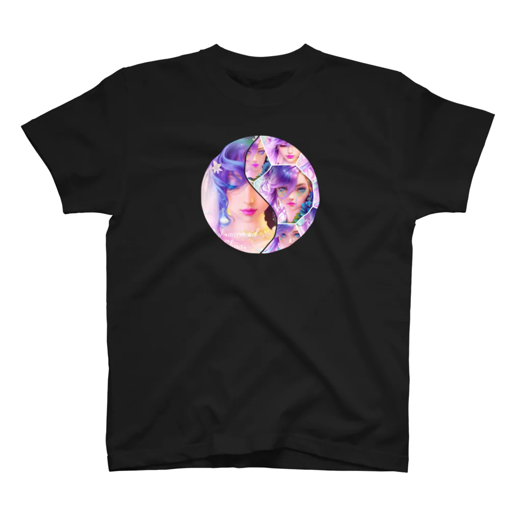 💖宇宙整体♪🌈♪こころからだチャンネル♪💖のhealing mermaid LARA陰陽バランス スタンダードTシャツ