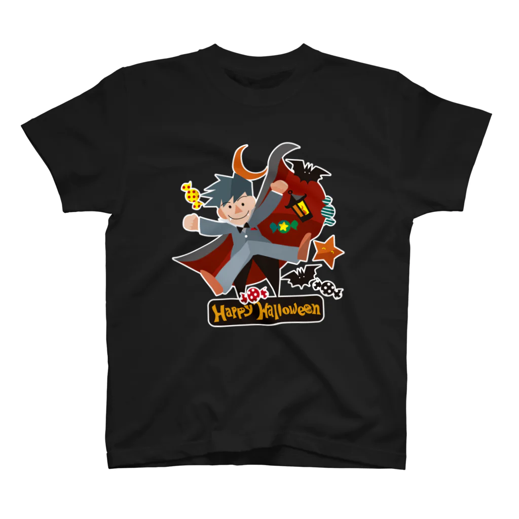 mokku_coのハロウィンKIDS Dracula boy スタンダードTシャツ