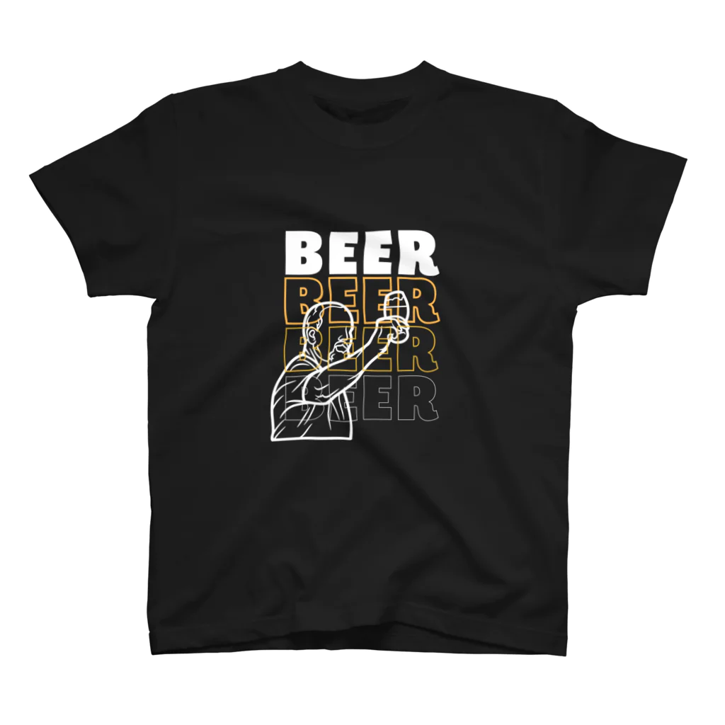 LAZY-LAZY 【公式】のビール好きの為の『ビール党宣言』Tシャツ スタンダードTシャツ