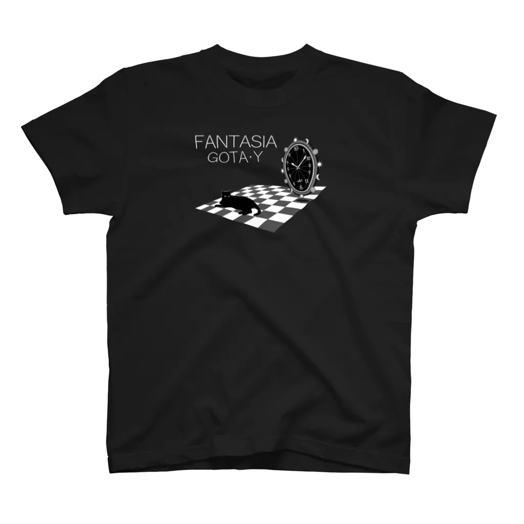 ゴータ・ワイのFANTASIA～黒猫と時計～  Regular Fit T-Shirt