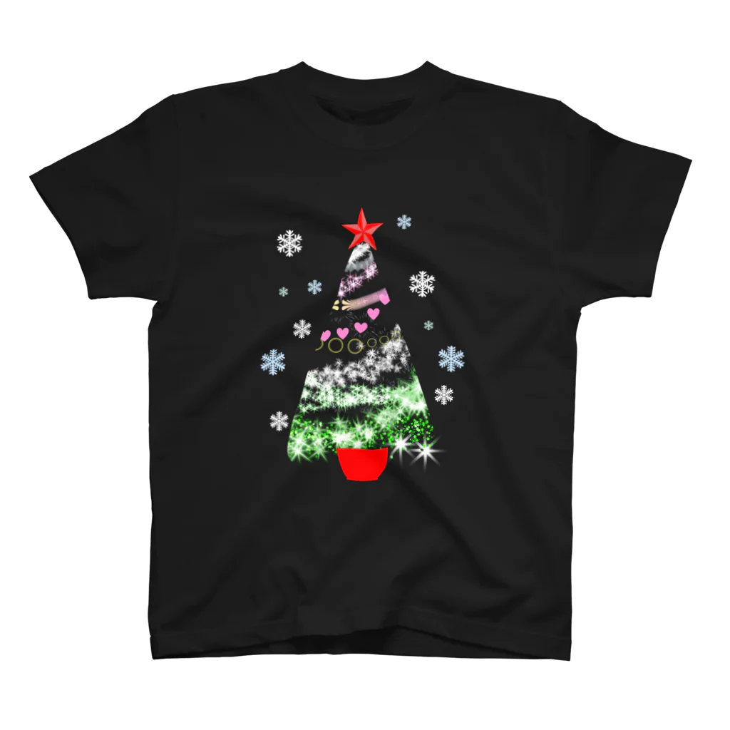 月夜のタツノオトシゴのwhite christmas スタンダードTシャツ