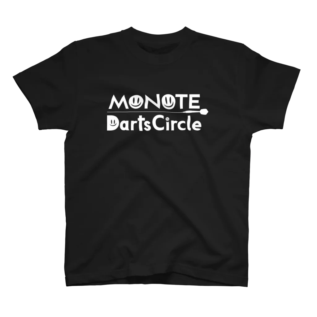 monotedcmのものてダーツ会ロゴ（白） スタンダードTシャツ