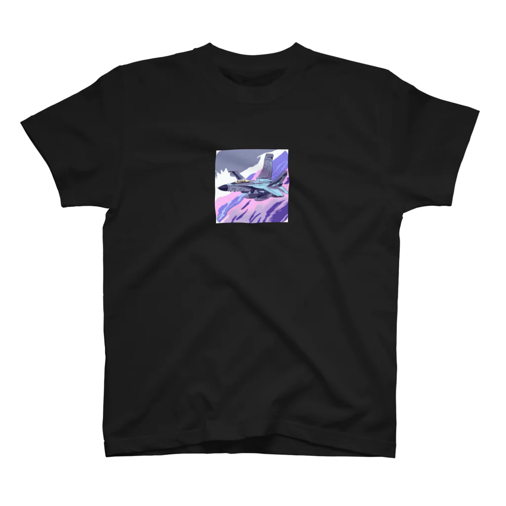 かわいい乗りもの🛩️🗺️の幻想世界を飛ぶ EA-18ｸﾞﾗｳﾗｰ スタンダードTシャツ