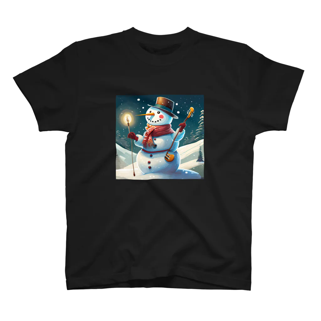 のんびりアート工房の雪だるまアーティスト Regular Fit T-Shirt