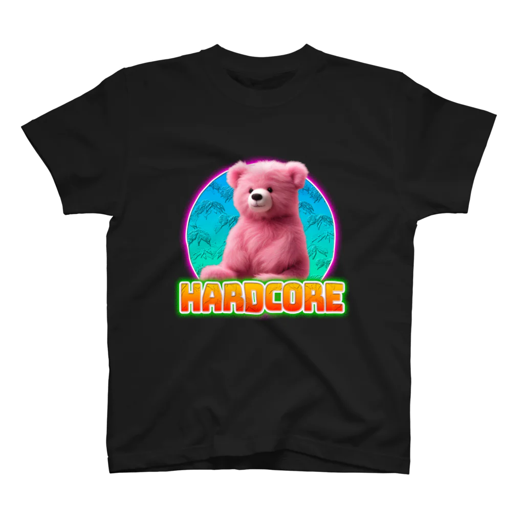 てくのちゃんのHARDCOREピンクのクマちゃん Regular Fit T-Shirt