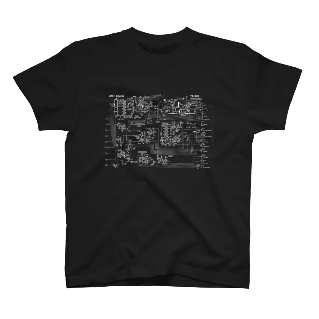metao dzn【メタヲデザイン】のTB-303 回路図（wh） Regular Fit T-Shirt