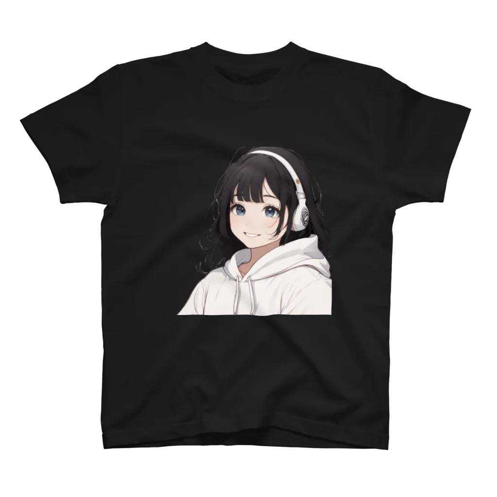 Ujimacchaのヘッドホン女子 スタンダードTシャツ