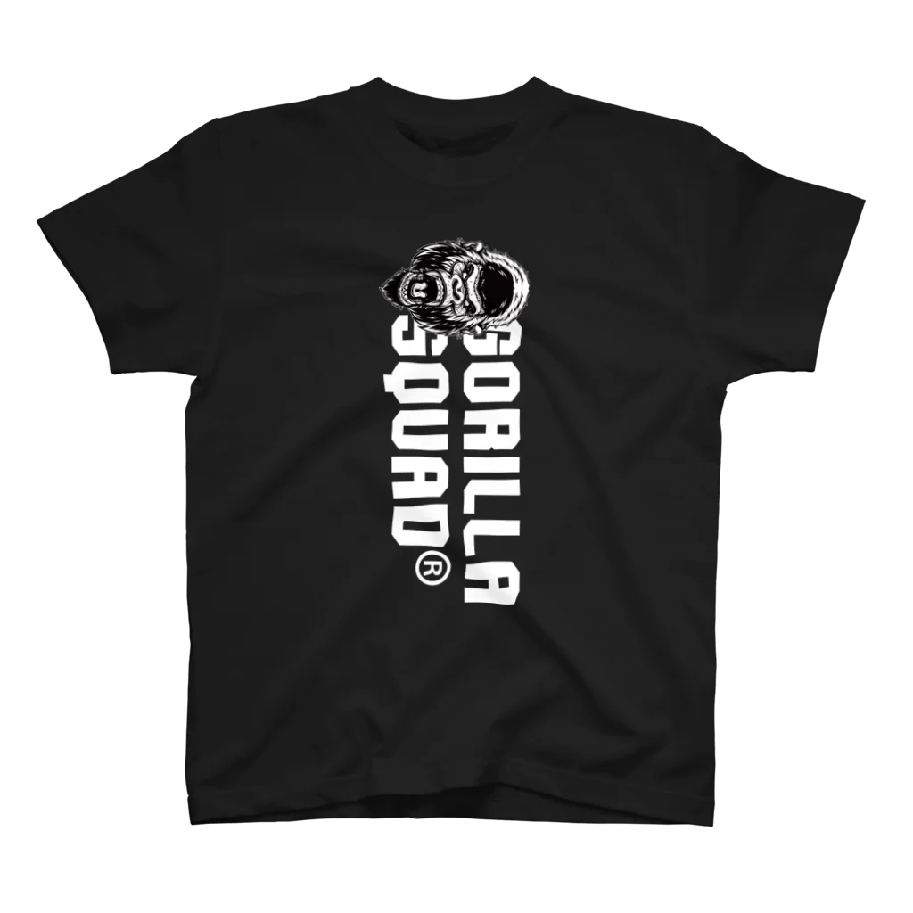 GORILLA SQUAD 公式ノベルティショップのアングリーゴリラ ロゴ縦 スタンダードTシャツ