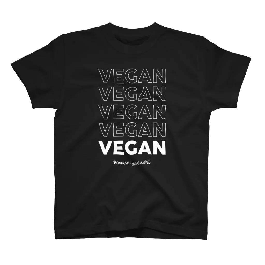 Let's go vegan!のBecause I give a **** スタンダードTシャツ