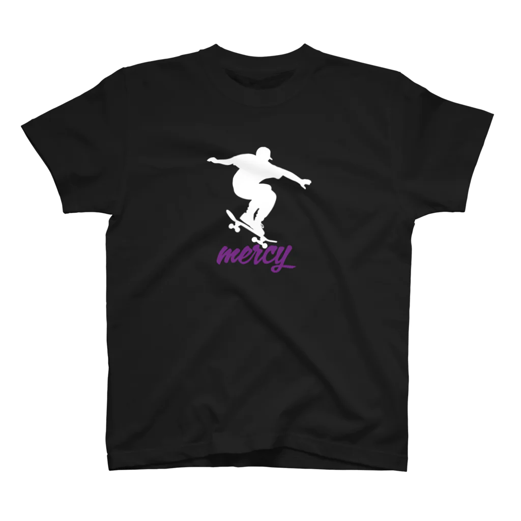 MERCYのmarcy A-1 白×紫 スタンダードTシャツ