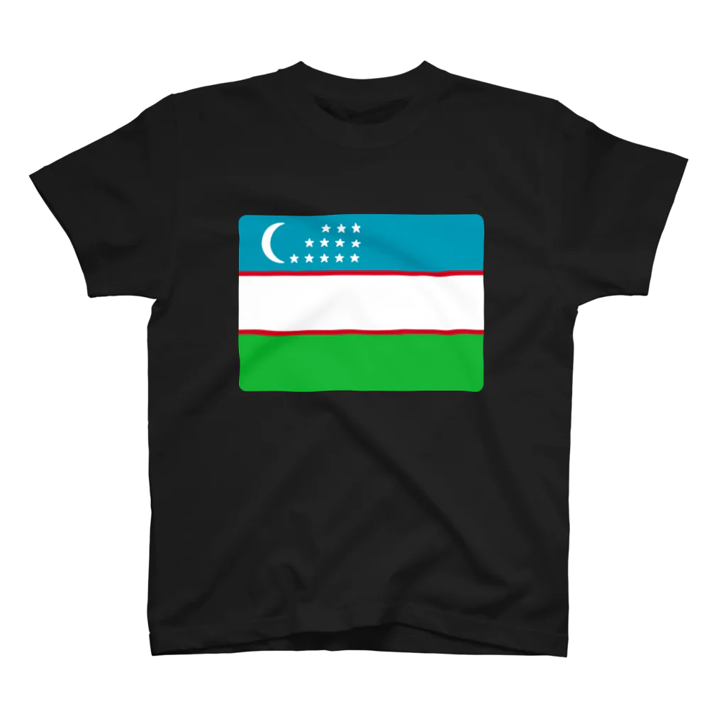 お絵かき屋さんのウズベキスタンの国旗 Regular Fit T-Shirt