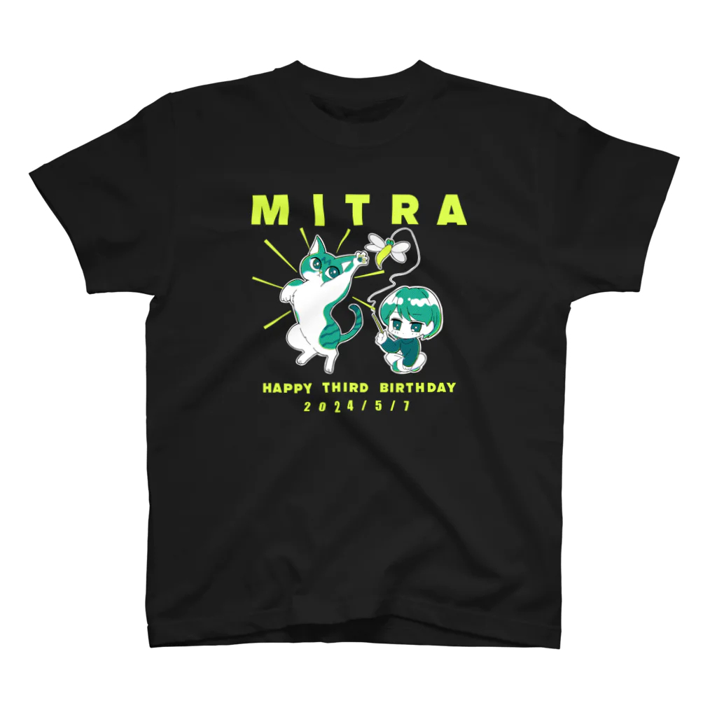 HINA FAMILY OUTFITTERSのミトラ3歳おめでとうTシャツ(イエロー) スタンダードTシャツ