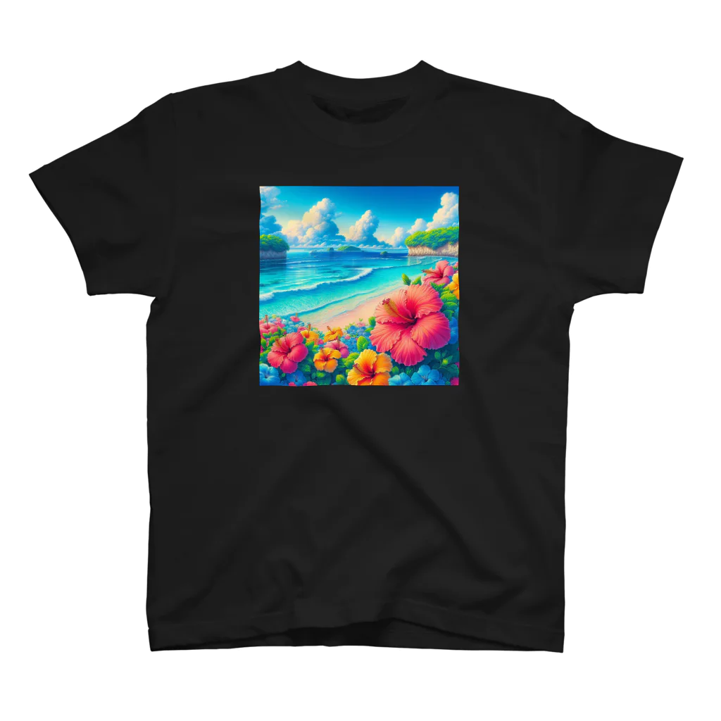 日本の風景 COOL JAPANの日本の風景:沖縄の海でゆんたく、Japanese scenery: Relaxing on the sea in Okinawa Regular Fit T-Shirt