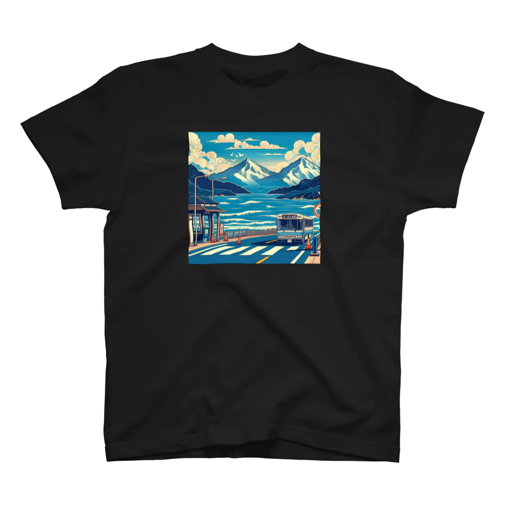 日本の風景 COOL JAPANの日本の風景:夏にバス旅行、ｊapanese scenery: Bus trip in summer スタンダードTシャツ