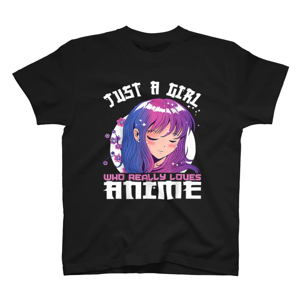 World_Teesのティーンの女の子向けアニメギフト - アニメが大好きな女の子 スタンダードTシャツ