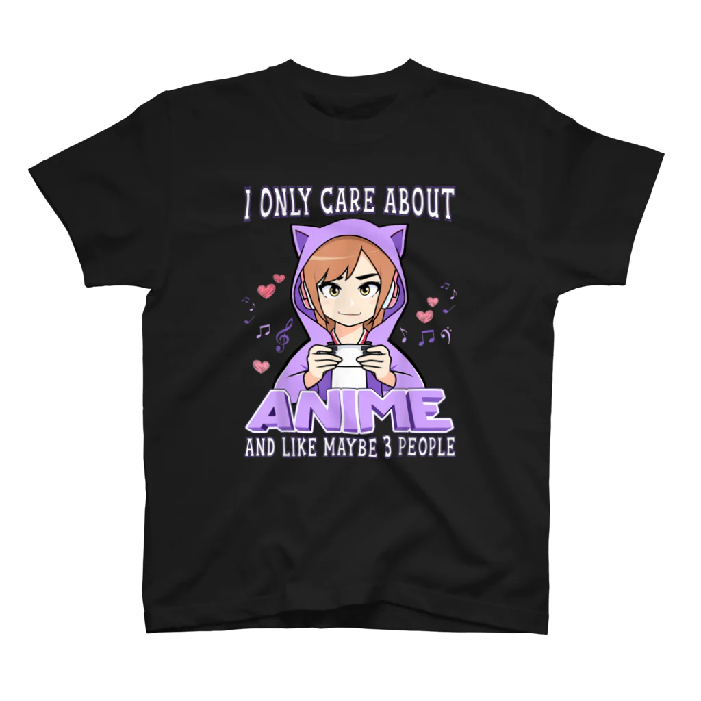 World_Teesのアニメガール - アニメと多分3人くらいしか興味がない スタンダードTシャツ