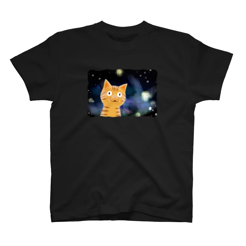 猫屋/shopnekonoko/ねこやの宇宙猫 スタンダードTシャツ