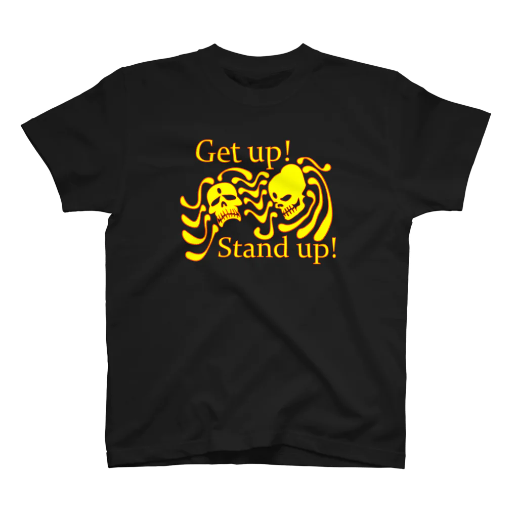 『NG （Niche・Gate）』ニッチゲート-- IN SUZURIのGet up! Stand up!（黄色） スタンダードTシャツ